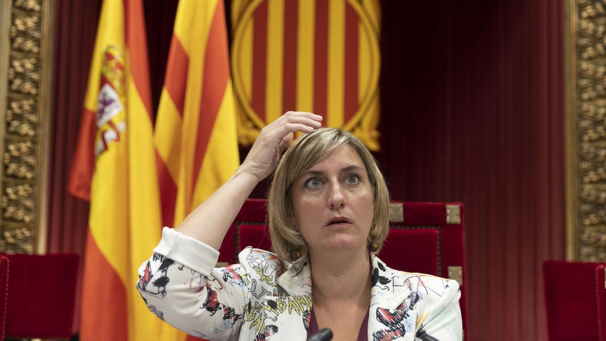 La vicepresidenta del Parlament, Alba Vergés, en un pleno