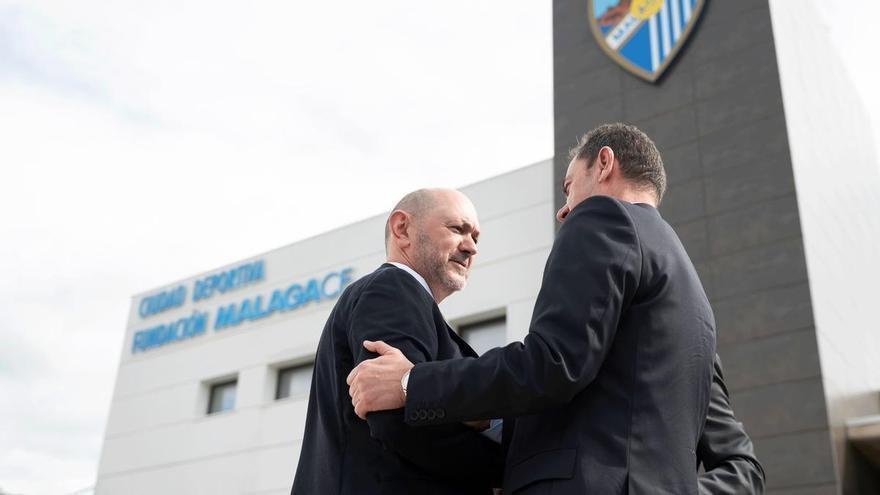 Louzán visita la nueva ciudad deportiva del Málaga CF