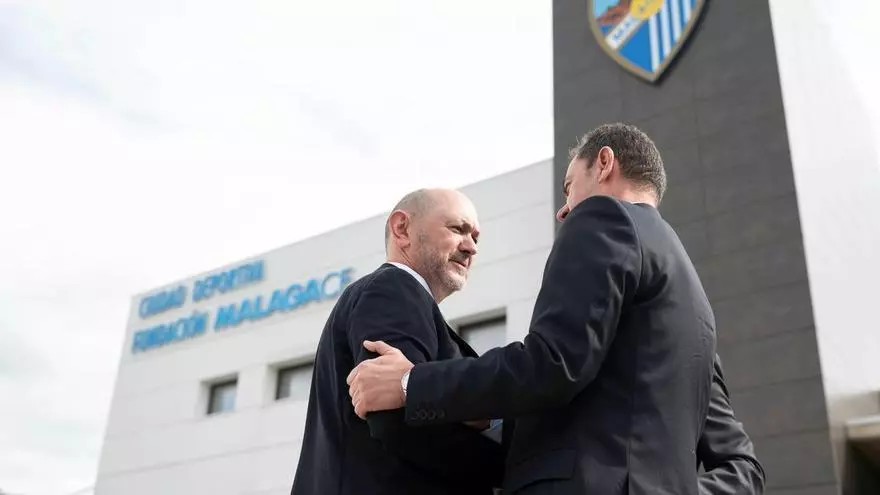 Louzán visita la nueva ciudad deportiva del Málaga CF