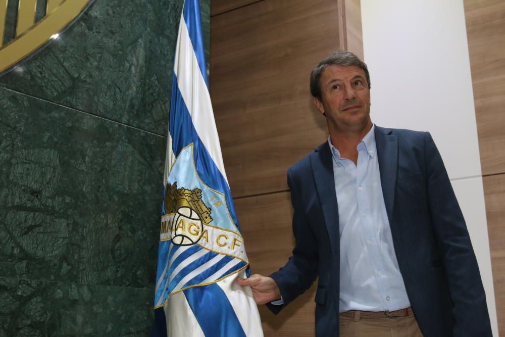 Presentación de José González como nuevo entrenador del Málaga