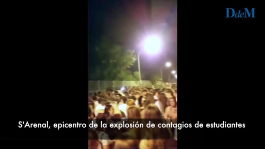 S'Arenal, epicentro de la explosión de contagios de estudiantes en Mallorca
