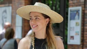 La actriz Amber Heard, tras una visita al Museo Sorolla de Madrid, el pasado mayo.