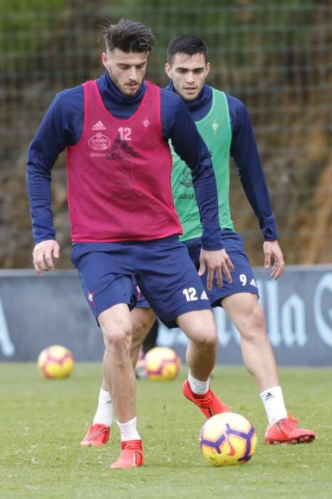 El Celta prepara en A Madroa el partido contra el Valladolid