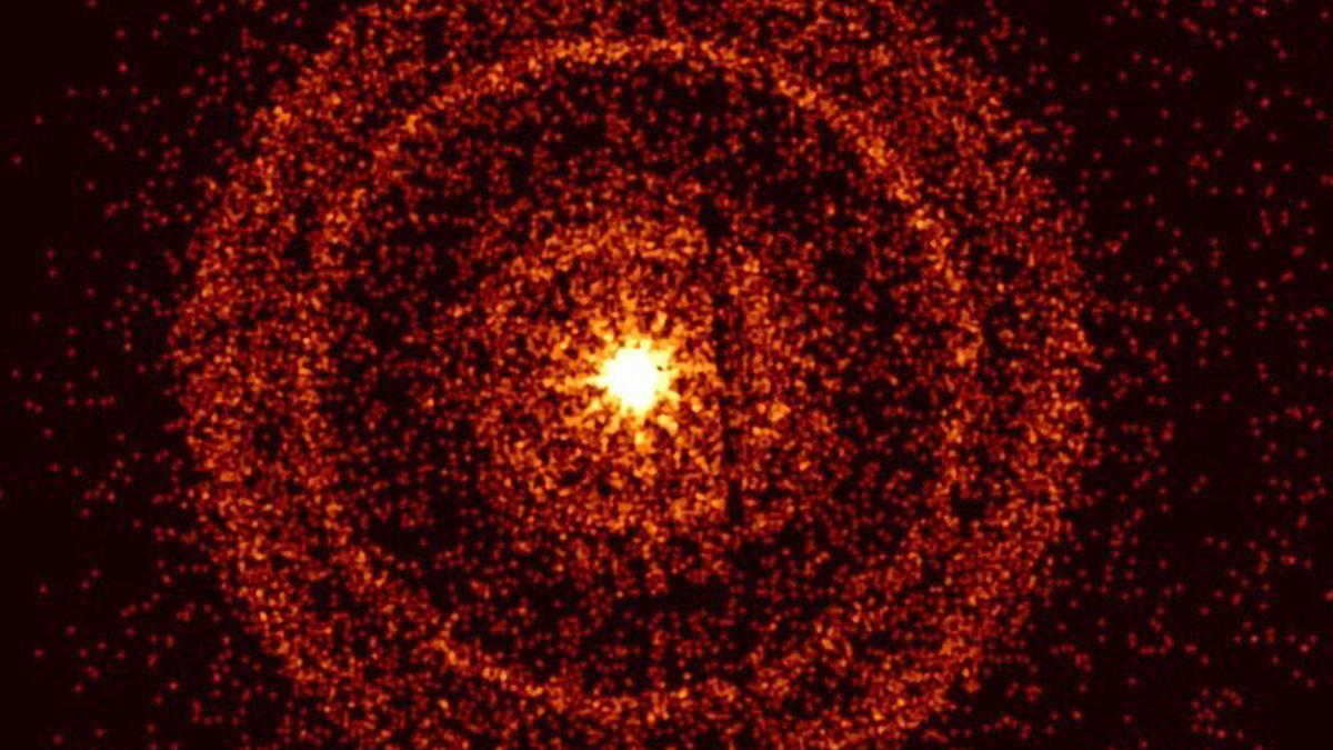 Resplandor de GRB 221009A captado por el telescopio de rayos X de Swift.