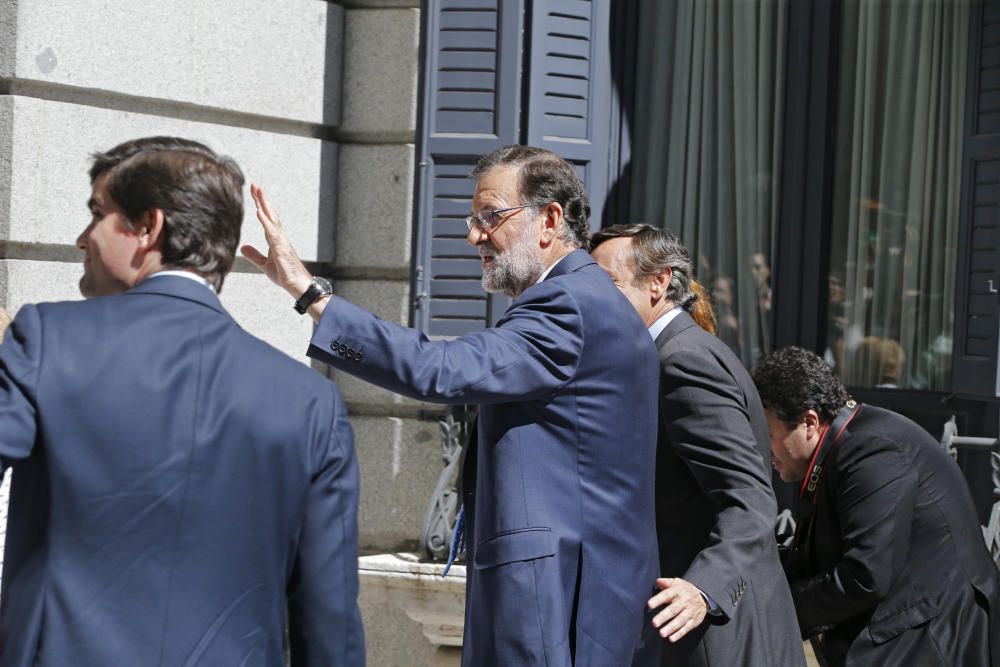 Imágenes de la primera jornada de la sesión de investidura de Mariano Rajoy en el Congreso de los Diputados.