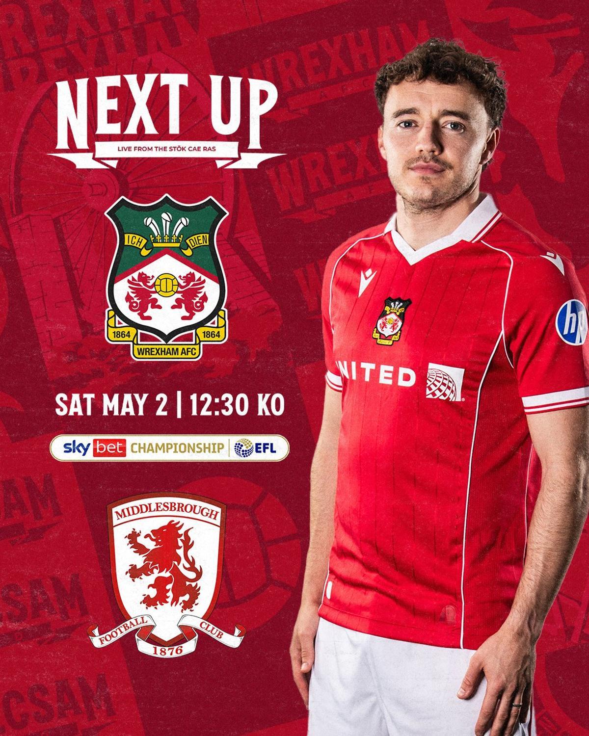 Wrexham - Middlesbrough en la última jornada
