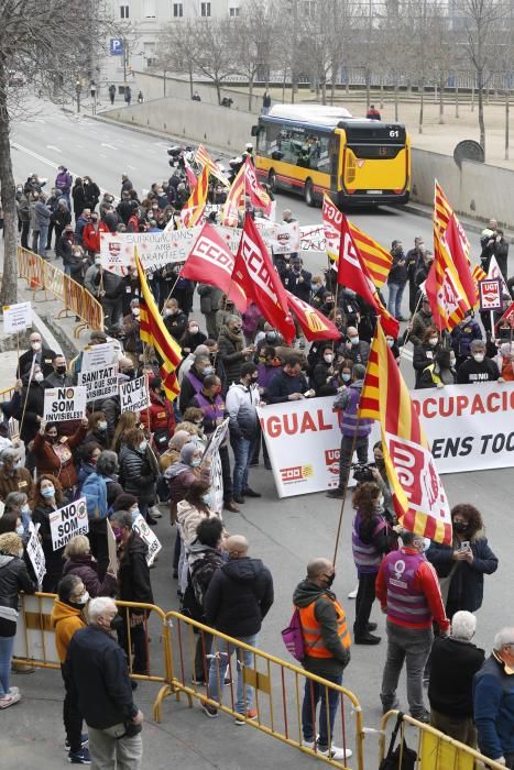 Mobilització dels sindicats a Girona