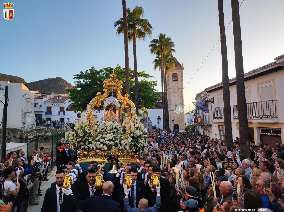 El 23 de abril se celebra el día grande de la patrona de Cártama, Nuestra Señora de los Remedios.