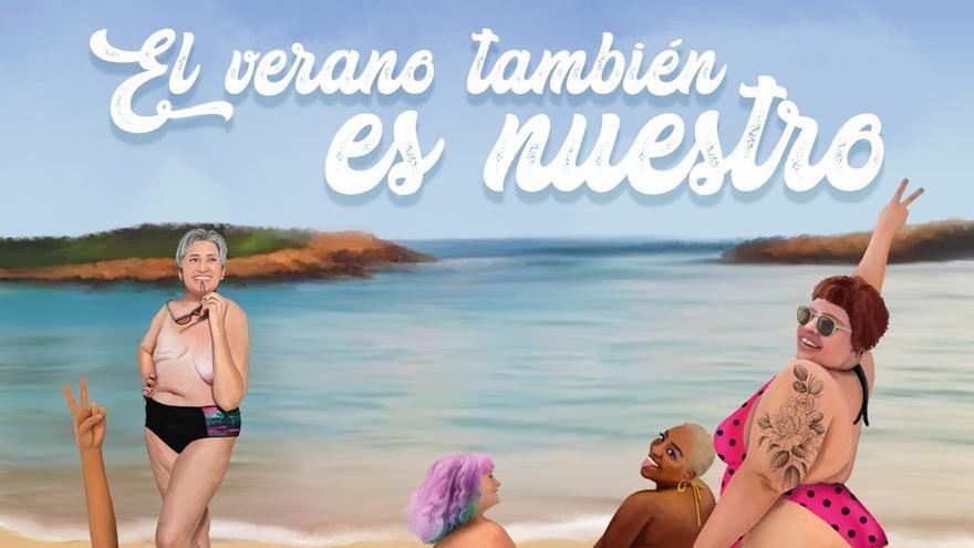 El cartel de la campaña &#039;El verano también es nuestro&#039; del Instituto de las Mujeres.