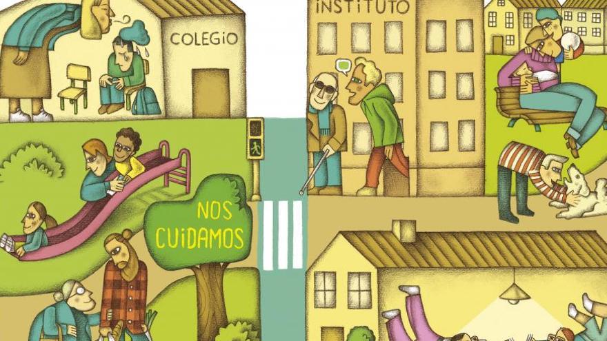 Los centros educativos aragoneses reciben el calendario de 2023 que visibiliza las formas de relación