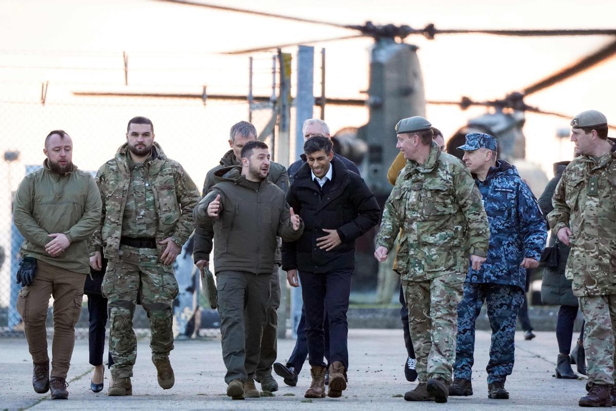 Zelenski en el Reino Unido por primera vez desde el inicio de la guerra