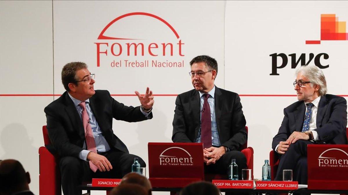 Josep María Bartomeu, en una conferencia