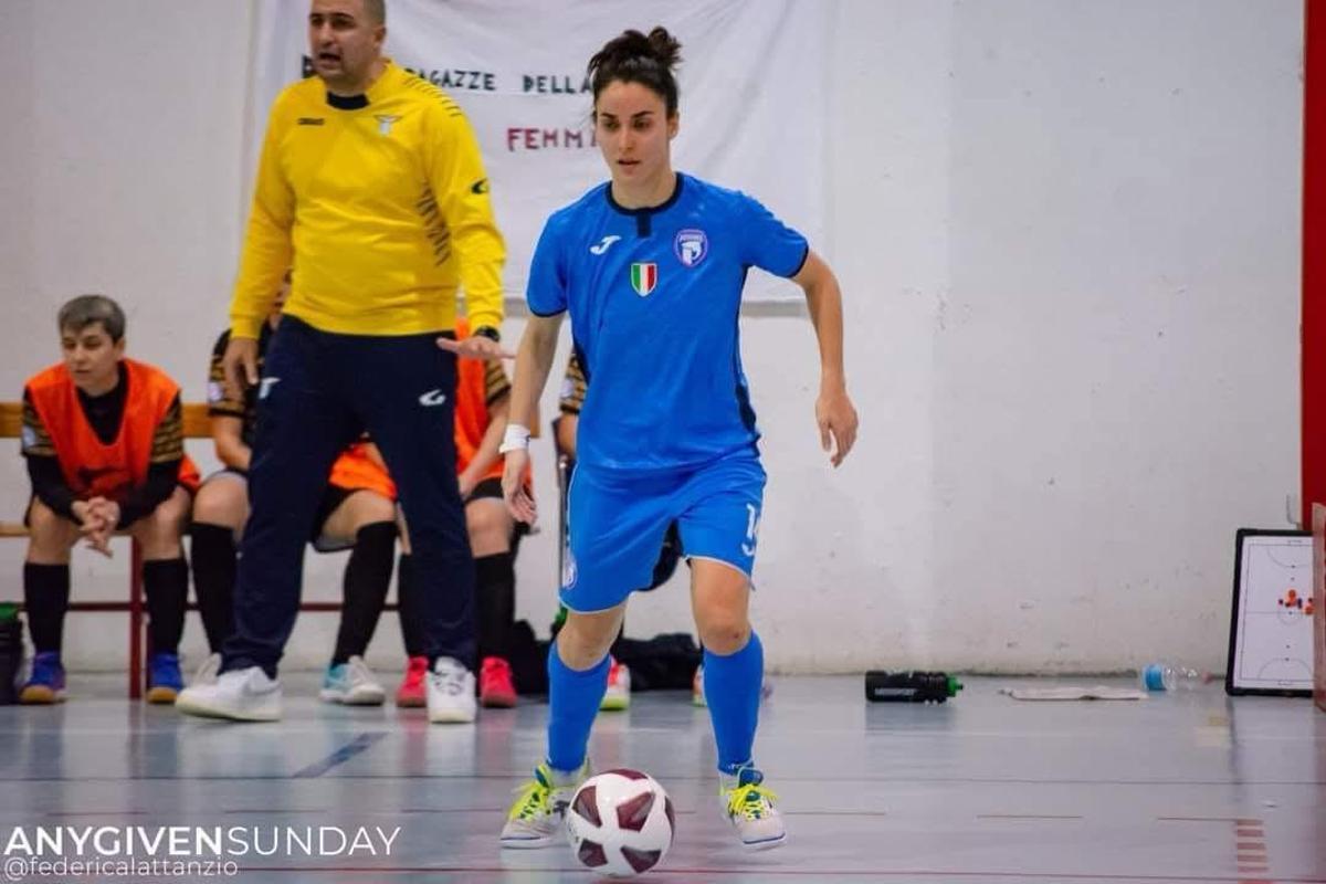 Eva Ortega, durante un partido en Italia.