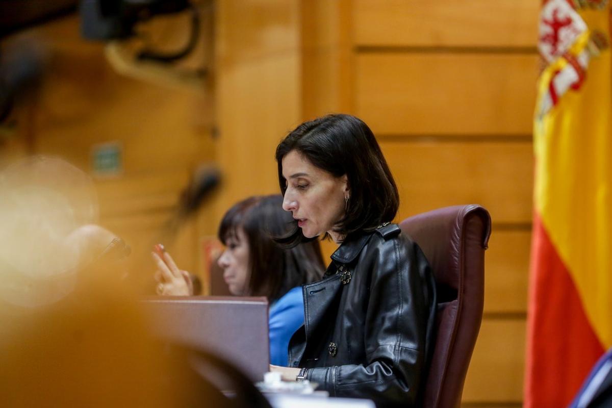 La presidenta del Senado, Pilar Llop, durante la segunda sesiÃ³n de control celebrada en el Senado en esta legislatura para responder a la oposiciÃ³n, en Madrid, a 25 de febrero de 2020.