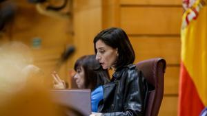 La presidenta del Senado, Pilar Llop, durante la segunda sesiÃ³n de control celebrada en el Senado en esta legislatura para responder a la oposiciÃ³n, en Madrid, a 25 de febrero de 2020.