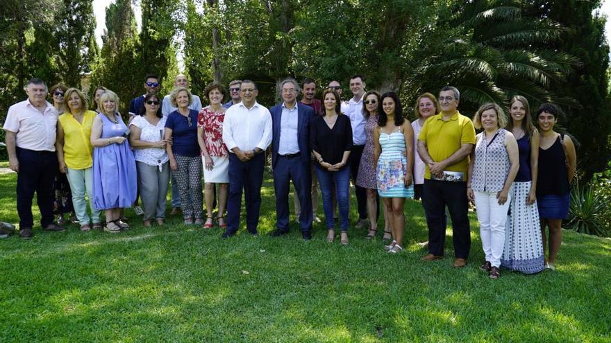 Autoridades municipales y autonómicas, hoy por la mañana en el ayuntamiento de Calvià.