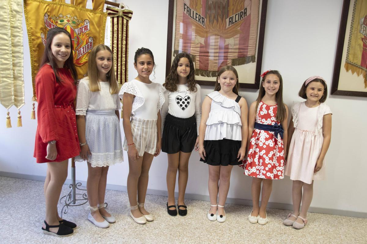 Candidatas a fallera mayor infantil y a corte infantil de Alzira.