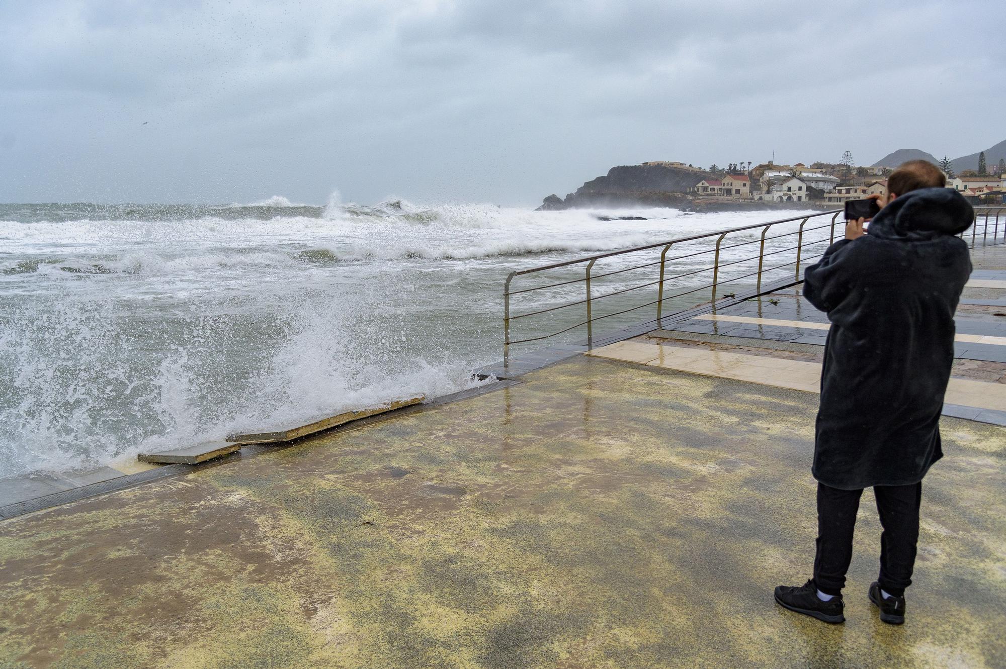 Así ha sido el temporal en Cabo de Palos y La Manga