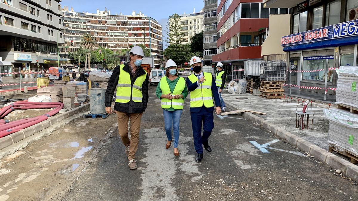 Obras en el futuro intercambiador de la zona de Mesa y López