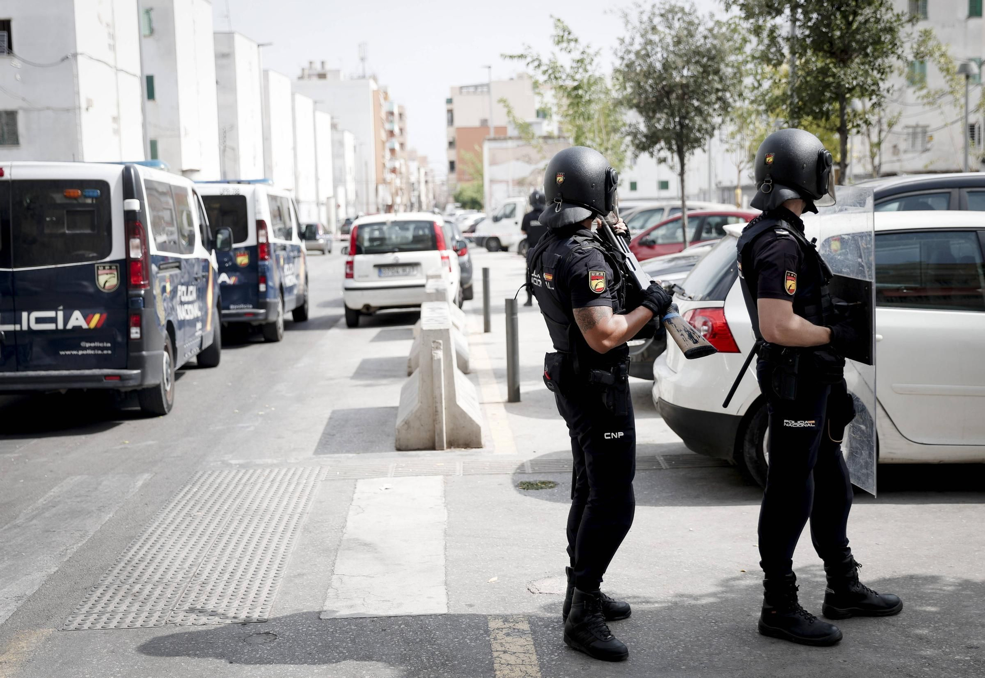 La Policía Nacional toma la barriada de Corea, en Palma, en una operación antidroga