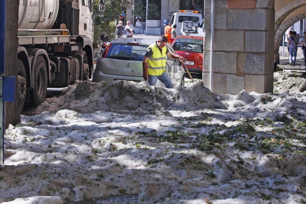 L'endemà de la tempesta que va col·lapsar Girona