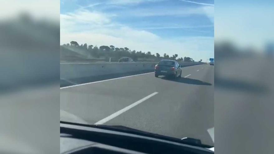 Vídeo | Un cotxe circula contra direcció per l&#039;A-2 a Caldes