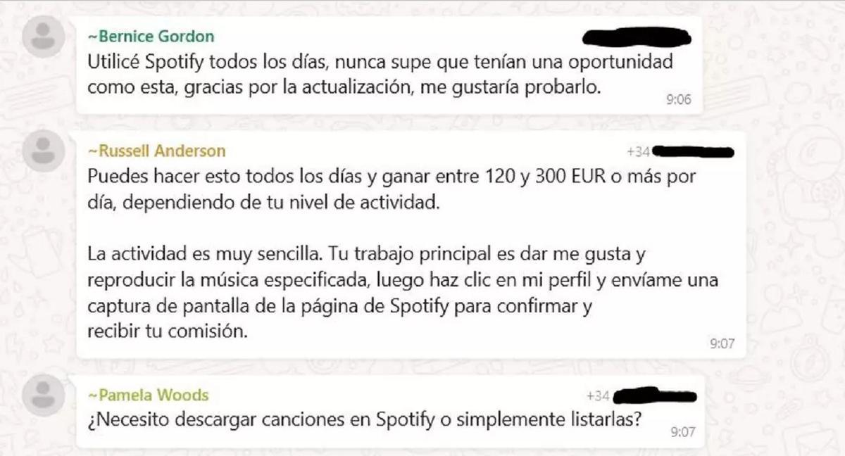 Los estafadores prometen altas sumas de dinero por escuchar música.