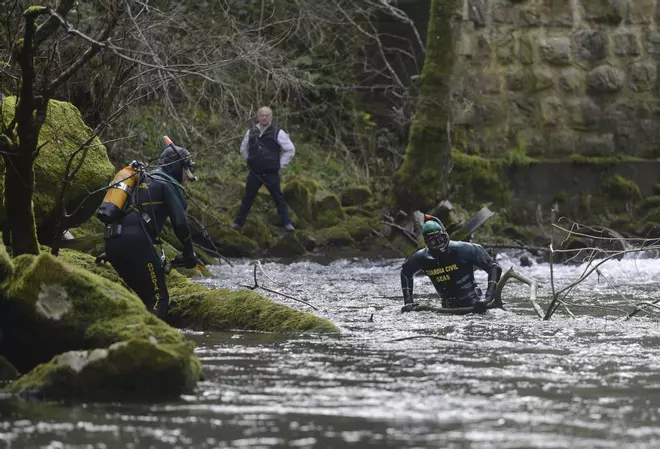 Las imágenes de esta trágica jornada tras el hallazgo del cadáver del joven Álex Wang en el río Deza