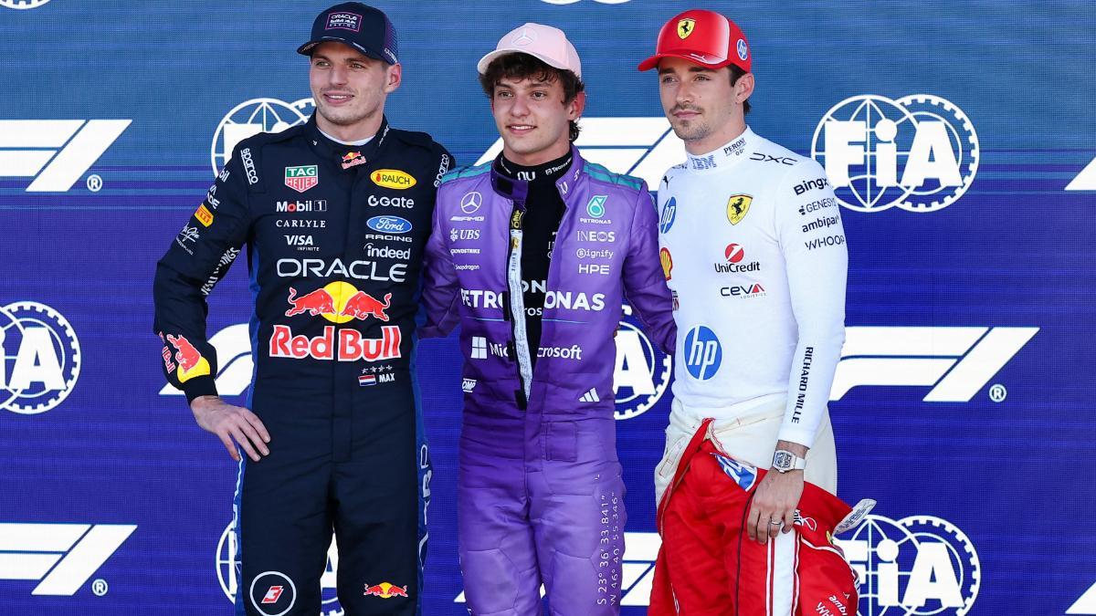 Antonelli, poleman, secundado por Verstappen y Leclerc