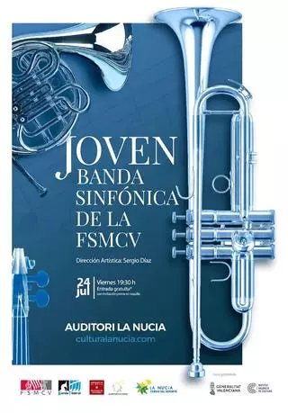 Concert gratuït de la Jove Banda Simfònica de la Comunitat Valenciana a la Nucia