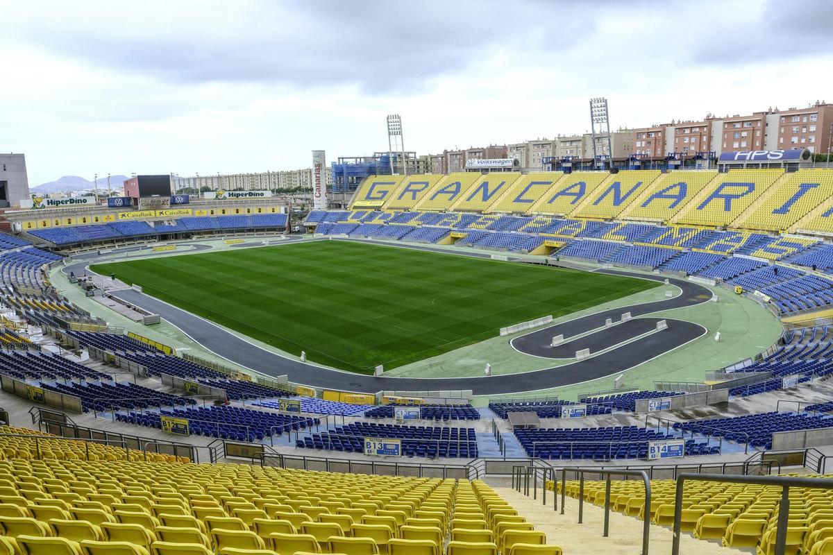 Circuito que se ha instalado en el estadio para que se lleve a cabo el tramo espectáculo