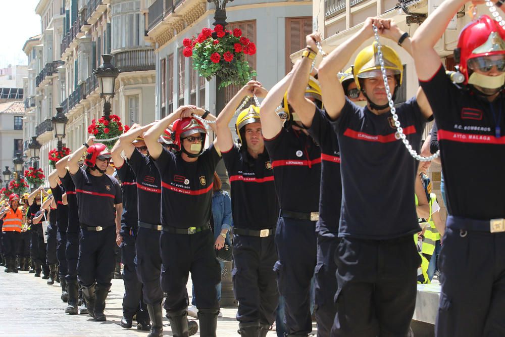 Manifestación de los bomberos de Málaga