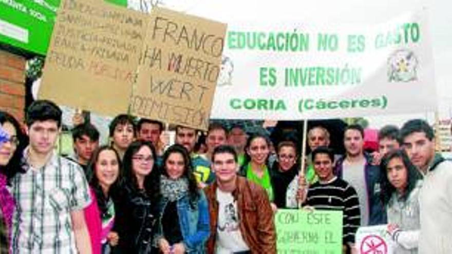 Coria: los estudiantes del Alagón secundan la huelga de forma masiva