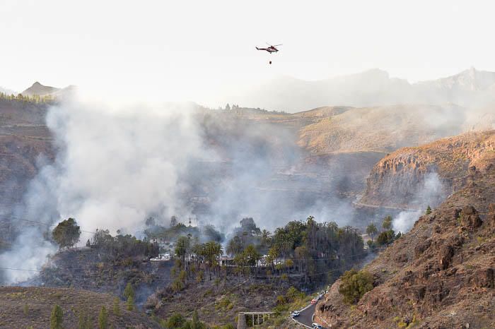 Incendio el hotel Molino del Agua, en Ayacata