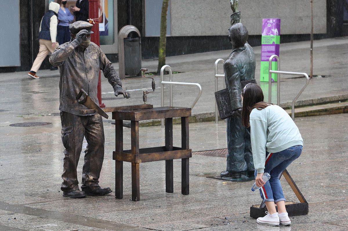 El mimo brasileño enamorado de Vigo que busca el récord Guinness