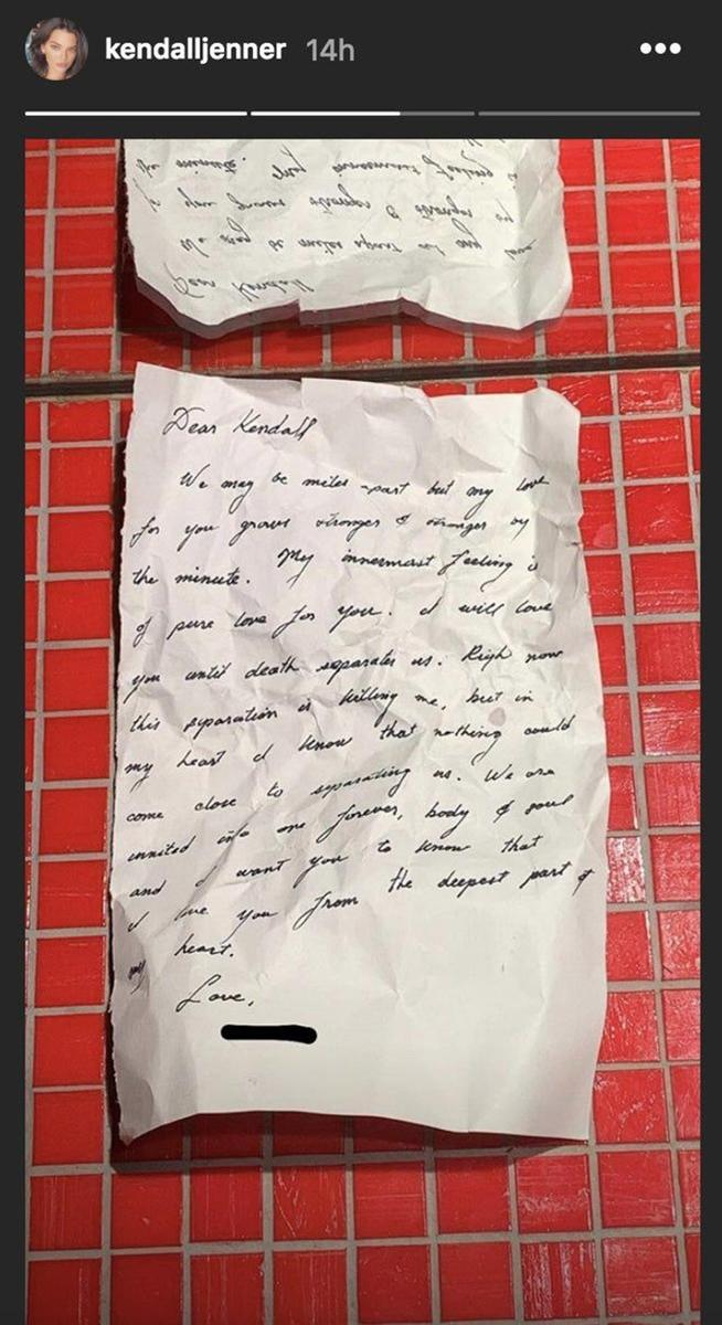 Carta de un admirador de Kendall Jenner