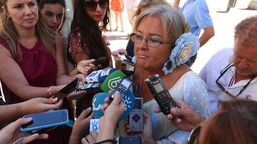 La concejala Teresa Porras en una comparencia de prensa durante la Feria.