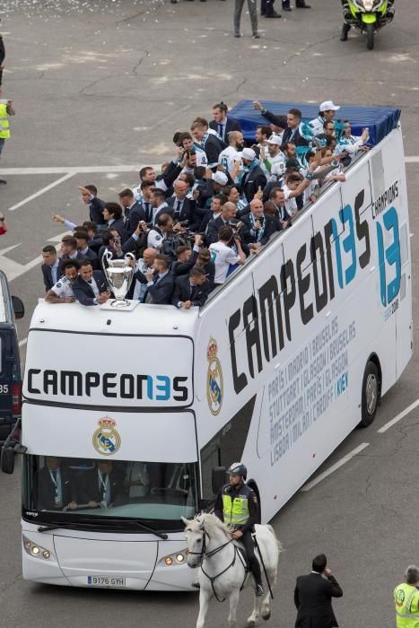 Las celebraciones del Real Madrid tras ganar su decimotercera Copa de Europa