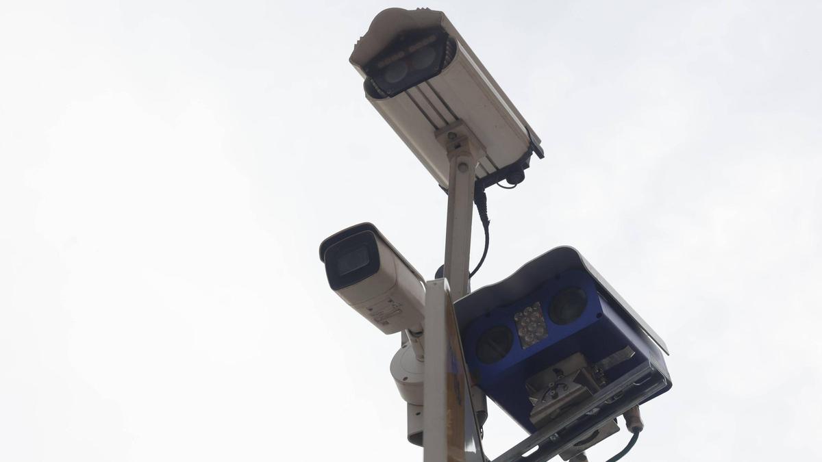 Cámaras de control del tráfico en Ciutat Vella.