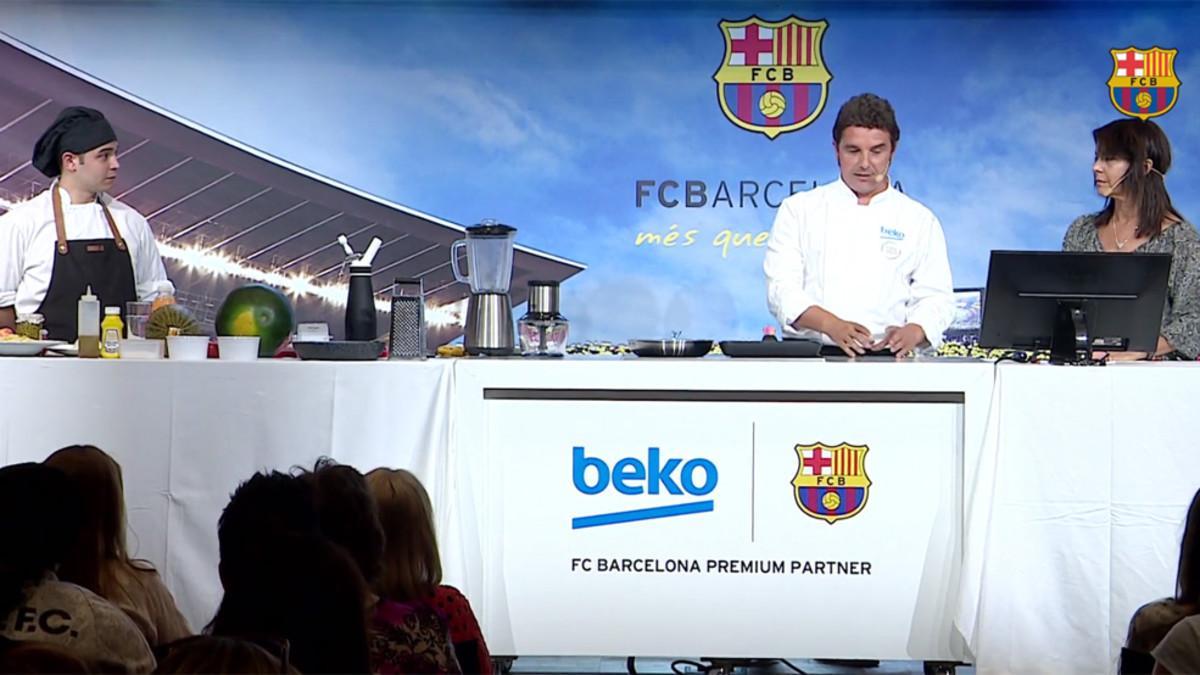 Un momento del show cooking de Jordi Jacas