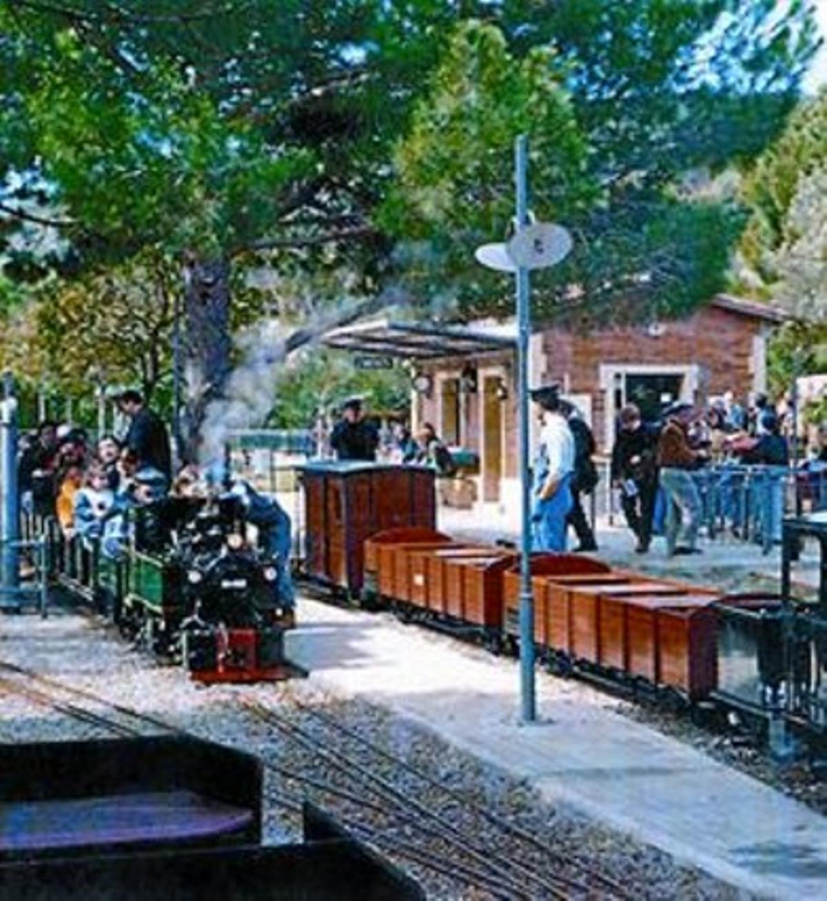 Tren en miniatura8 El xiulet i el fum atrauen els més petits. Tren en miniatura8 El xiulet i el fum atrauen els més petits.