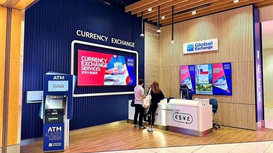 Una de las últimas oficinas de Global Exchange, abierta en junio en el aeropuerto Internacional de Auckland, en Nueva Zelanda.
