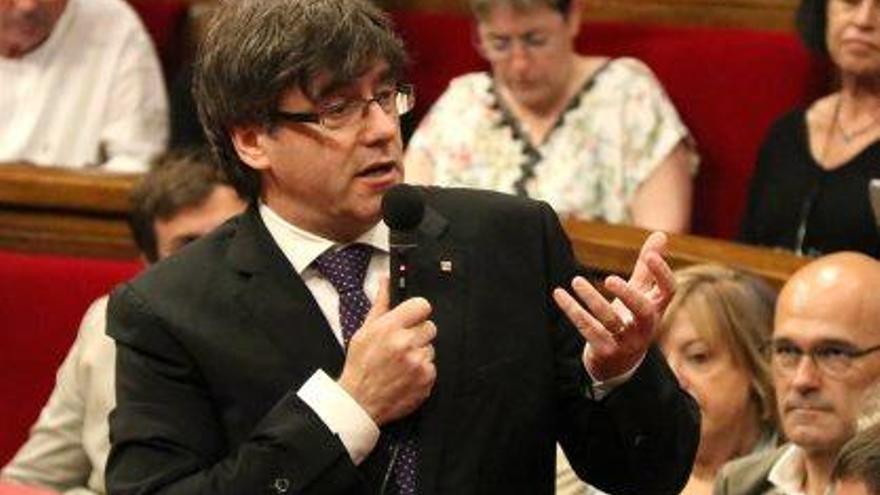 Puigdemont en la intervenció d&#039;aquest dimecres al Parlament