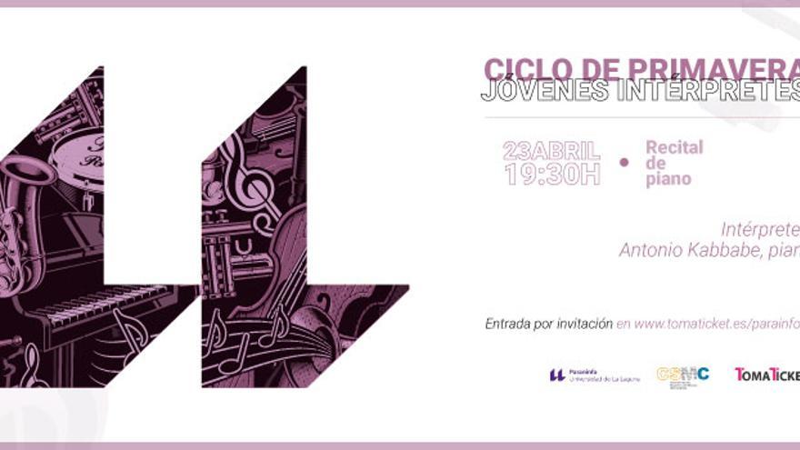 Ciclo de Jóvenes Intérpretes de la Universidad de La Laguna. Recital de piano de Antonio Kabbabe