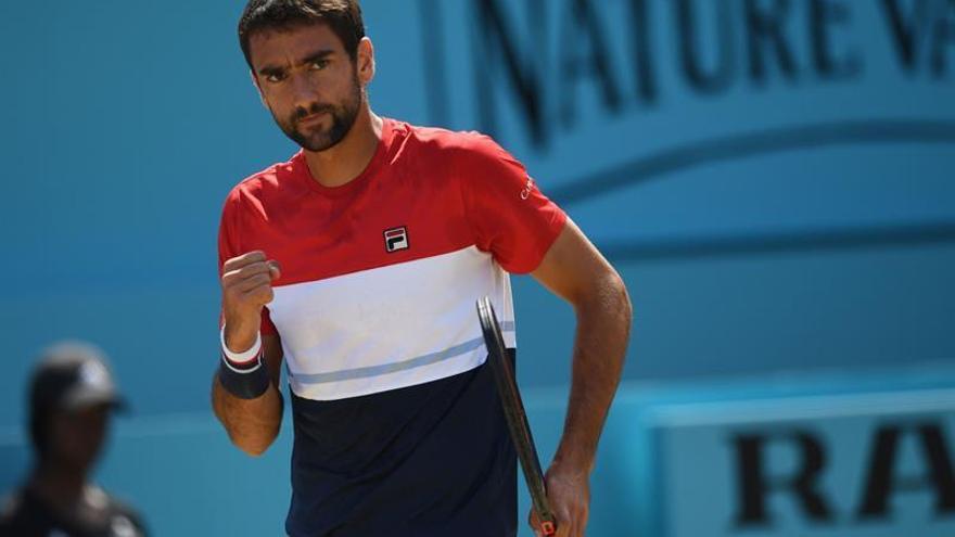 Cilic se asoma al abismo para aumentar la maldición de Djokovic en Queen&#039;s