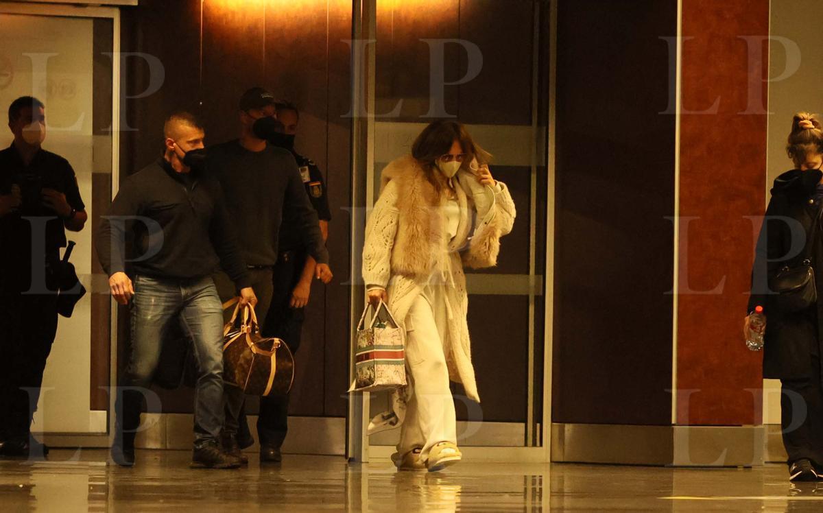 Jennifer López, en el aeropuerto de Gran Canaria