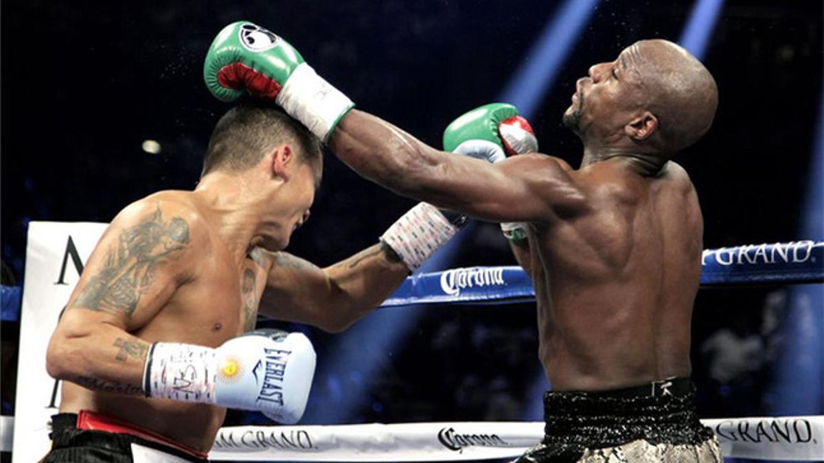 Mayweather, en su trabajada victoria frente al 'Chino' Maidana