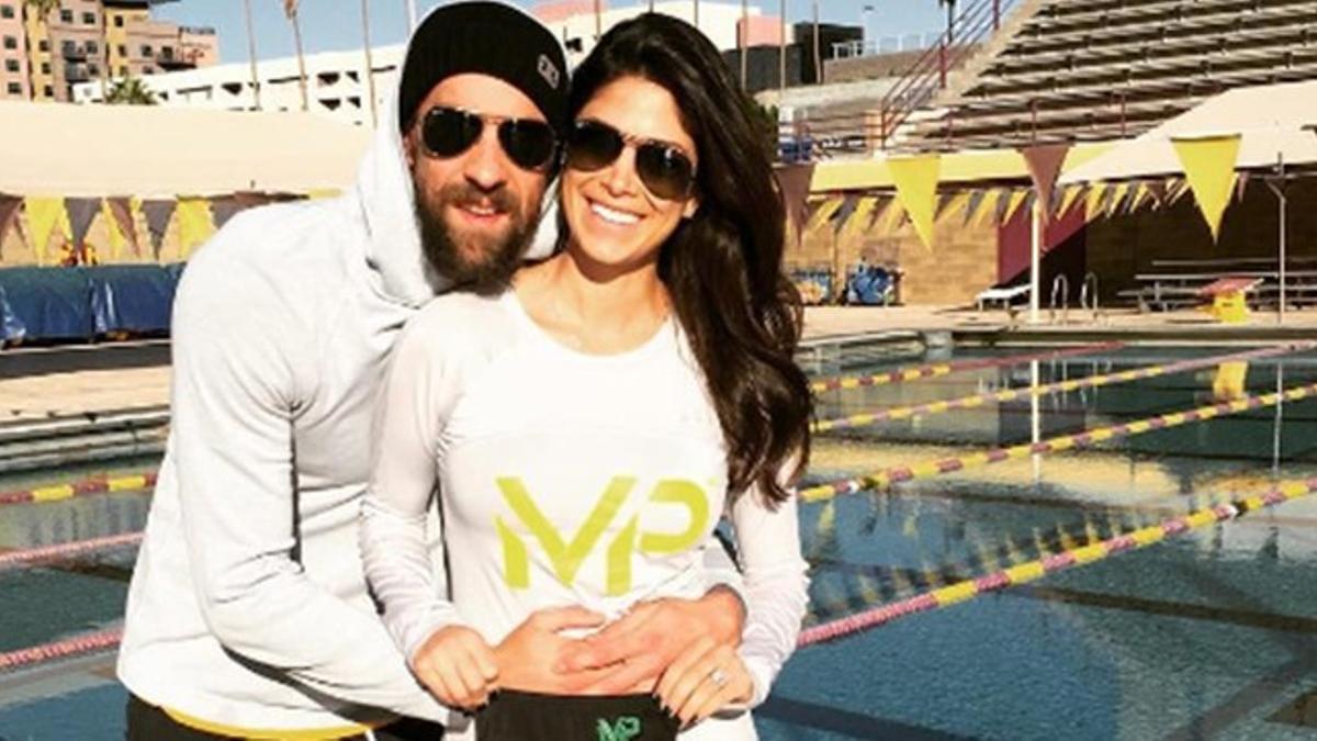 Michael Phelps y Nicole Johnson.