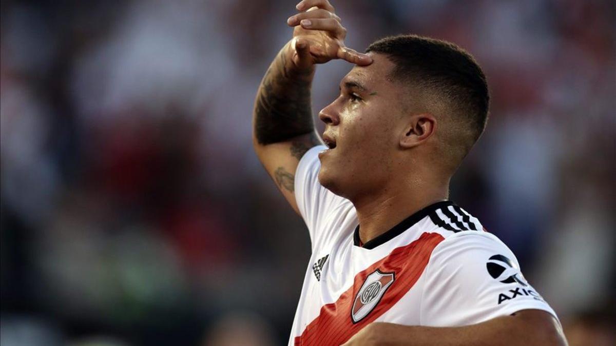 Juanfer Quintero fue el autor del 2-1 en la final de la Copa Libertadores 2018 con la que River se coronó campeón