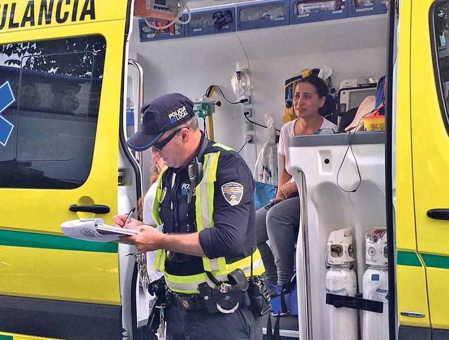 11 heridos por un frenazo de un bus de la EMT al intentar evitar una colisión